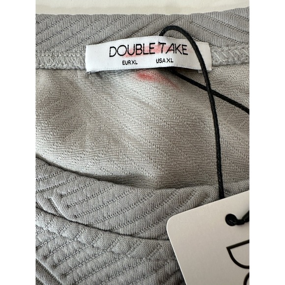 Double Take‎ Womens Top Size XL Gray Short Sleeve Stretch Relaxed New - Picture 3 of 9